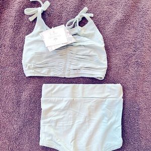 NWT Kate Quinn Light Teal Sun Suit 0-3 Months